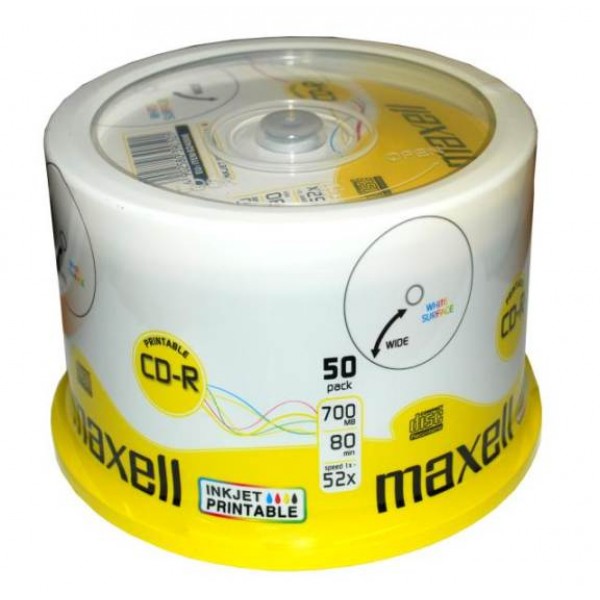 Maxell CD-R 80min 52X 50S Printable